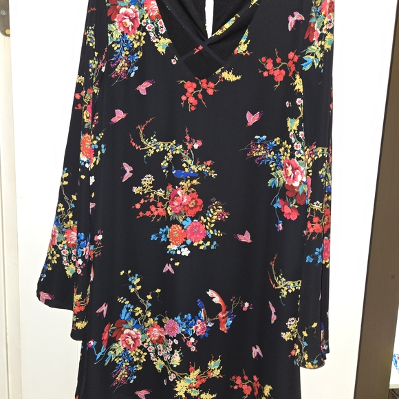 A.U.W. Dresses & Skirts - Floral Black Mini Dress
